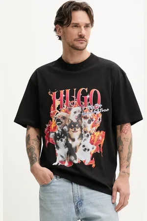 HUGO BOSS Bavlněné tričko s potiskem, 50538259