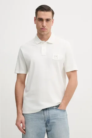 Armani Exchange Bavlněné polo tričko barva, s aplikací, XM000356 AF12758