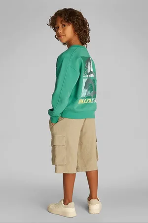 Calvin Klein Dětská bavlněná mikina barva, s potiskem, IB0IB02462