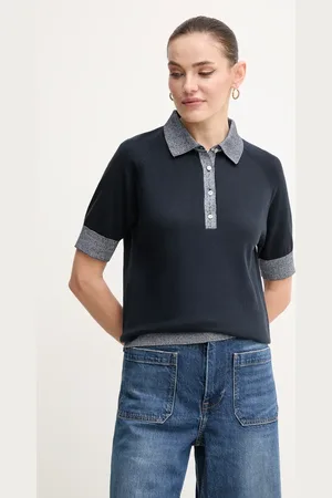 Geox Polo tričko tmavomodrá barva, W5570A T3239