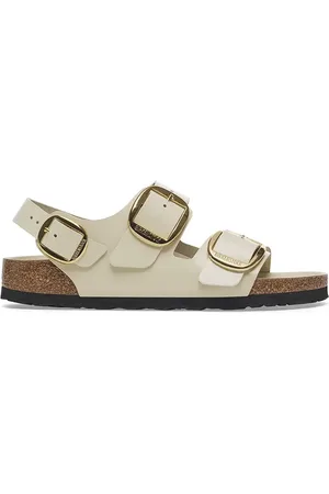 Birkenstock Kožené sandály Milano Big Buckle dámské, barva, 1025395