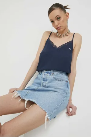 Tommy Hilfiger Top dámský, tmavomodrá barva