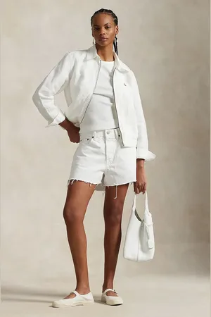 Ralph Lauren Bavlněné šortky dámské, barva, hladké, medium waist, 211964084