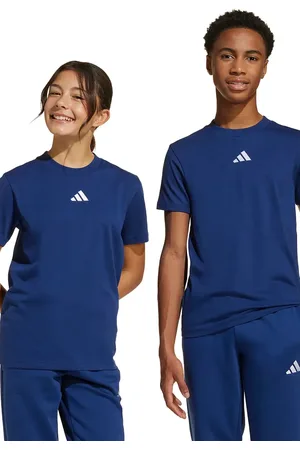 adidas Dětské bavlněné tričko tmavomodrá barva, JY0613