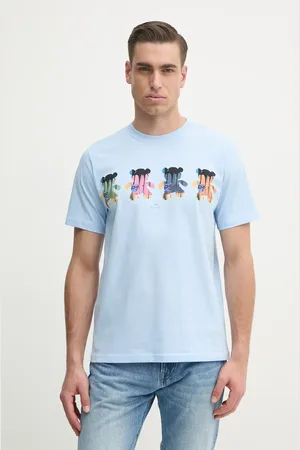 Paul Smith Bavlněné tričko barva, s potiskem, M2R.011R.PP5131