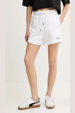 Guess Bavlněné šortky dámské, barva, hladké, high waist, W5GD0O K68I4