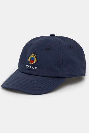 Bally Bavlněná baseballová čepice tmavomodrá barva, s aplikací, MHA028