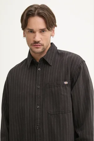 Dickies Bavlněná košile barva, relaxed, s klasickým límcem, DK0A4Z7NBLK1