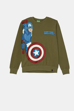 Benetton Dětská bavlněná mikina barva, vzorovaná, 3J68C10MK