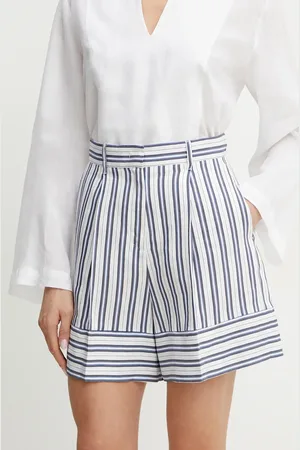 MARELLA Šortky s příměsí lnu ACUME barva, high waist, 2513141034200