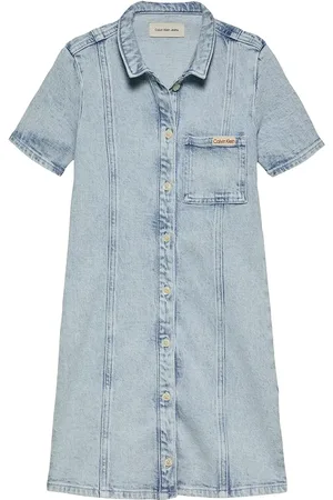 Calvin Klein Dětské riflové šaty barva, mini, IG0IG02902