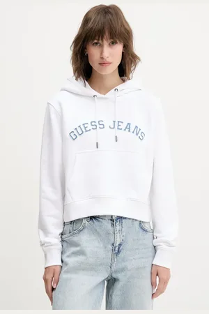 Guess Bavlněná mikina dámská, barva, s kapucí, s aplikací, W5GQ22 K68I4