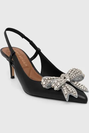 Kurt Geiger Kožené lodičky Belgravia Bow Sling barva, 621700109