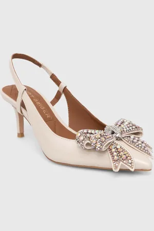 Kurt Geiger Kožené lodičky Belgravia Bow Sling barva, 621744109