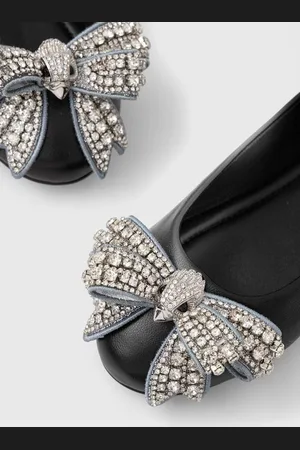 Kurt Geiger Kožené baleríny Bow Ballerina barva, 621300109