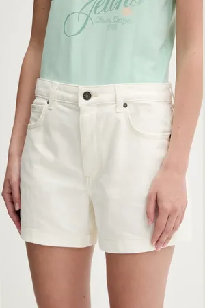 Guess Džínové šortky dámské, barva, hladké, high waist, W5GD0S D5M62