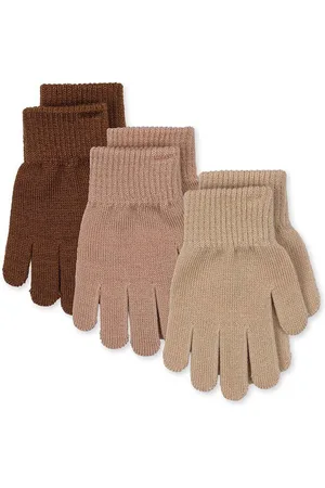 Konges Sløjd Dětské rukavice s příměsí vlny FILLA GLOVES 3-pack barva, KS101220