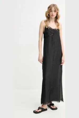 Maison Margiela Hedvábné šaty barva, maxi, S52CT0785.M35244