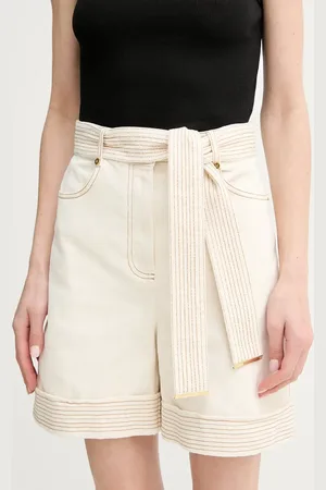 Guess Džínové šortky NAOMI dámské, barva, hladké, high waist, 5GGD07 7297A