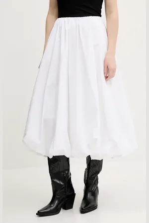 Abercrombie & Fitch Bavlněná sukně barva, midi, áčková, KI143-5069