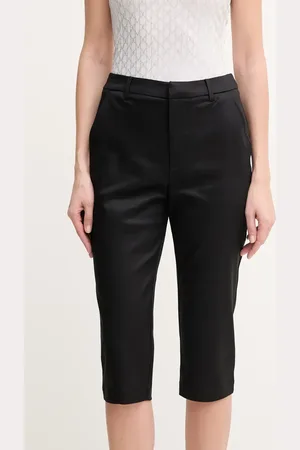 Guess Kalhoty CAPRI dámské, barva, jednoduché, high waist, W5GB52 WGXM2