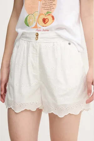 Pepe Jeans Bavlněné šortky DOUCE dámské, barva, hladké, high waist, PL801158