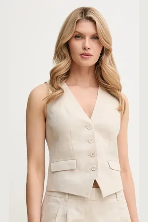 Michael Kors Lněná vesta barva, MS5101CH6R