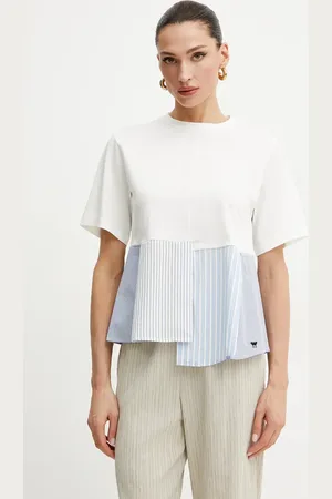 Max Mara Bavlněné tričko barva, 2515941102600