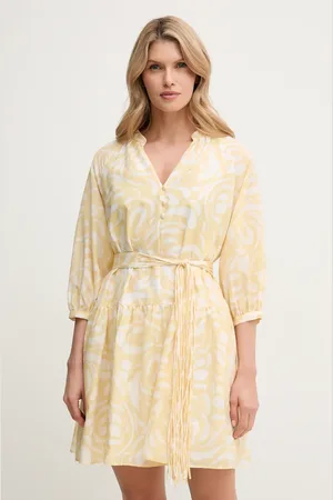 MARELLA Šaty s příměsí hedvábí VENAS barva, mini, oversize, 2513221114200