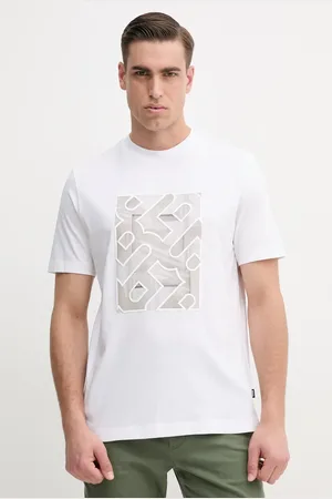 HUGO BOSS Bavlněné tričko barva, s potiskem, 50538438