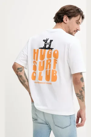 Hugo Blue Bavlněné tričko barva, s potiskem, 50536126