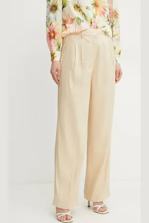 Guess Kalhoty CAMILLE dámské, barva, široké, high waist, W5GB53 WH5F0