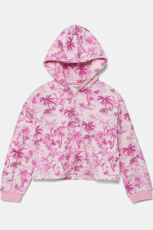 Guess Dětská bavlněná mikina barva, s kapucí, vzorovaná, J5GQ04 KA6R4
