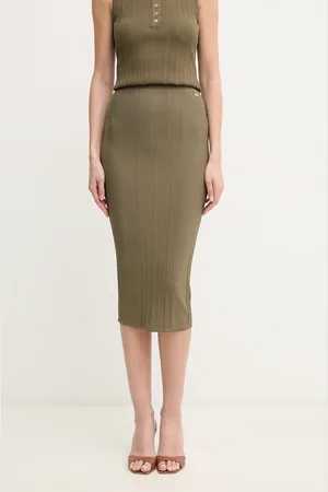 Guess Sukně GIADA barva, midi, áčková, 5GGD18 5874Z