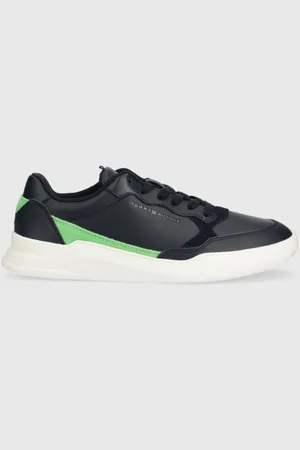 Tommy Hilfiger Kožené tenisky ELEVATED CUPSOLE LEATHER tmavomodrá barva, FM0FM04490