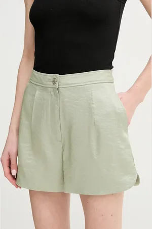 Guess Kraťasy CAMILLE dámské, barva, hladké, high waist, W5GD68 WH5F0