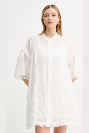 Isabelle Blanche Šaty s příměsí hedvábí barva, mini, oversize, IS25SS-A078-T018