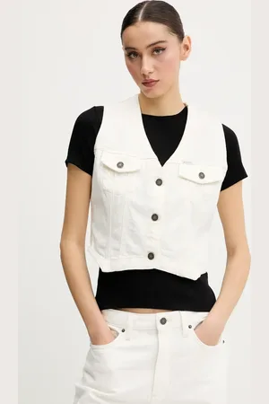 Guess Džínová vesta barva, jednořadá, W5GN74 D5M62
