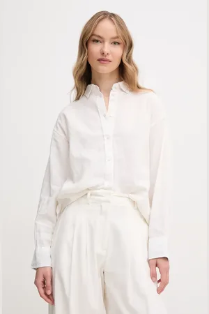 Pepe Jeans Lněná košile CHIPPER dámská, barva, relaxed, s klasickým límcem, PL304993