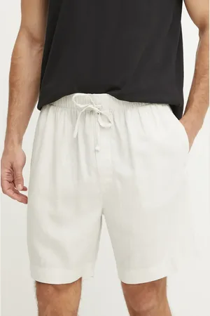 Calvin Klein Lněné pyžamové šortky barva, LV00NM2888