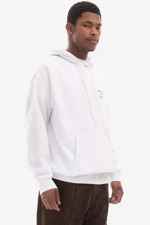 Drôle de Monsieur Bavlněná mikina Hoodie Santa HO121 WHITE pánská, barva, s kapucí, potiskem