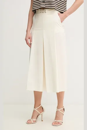 Twin-Set Kalhotová sukně barva, high waist, 251TT202C