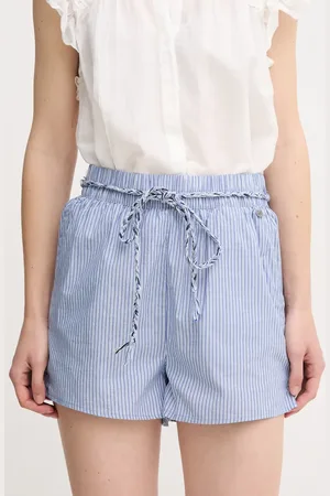 Pepe Jeans Bavlněné šortky DONOVAN dámské, barva, vzorované, high waist, PL801162