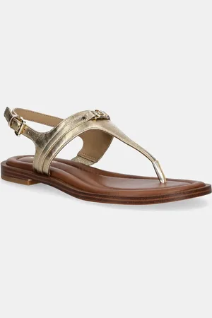 Michael Kors Kožené sandály Mandy dámské, barva, 40S5MAFS2M.740