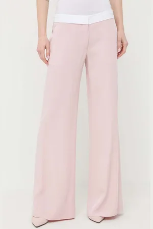 Victoria Beckham Kalhoty dámské, barva, široké, medium waist