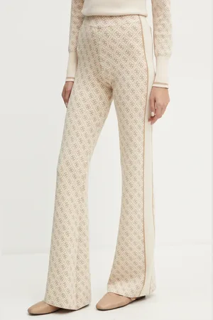 Guess Kalhoty dámské, barva, zvony, high waist