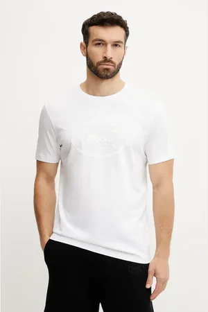 HUGO BOSS Bavlněné tričko barva, s potiskem, 50537825