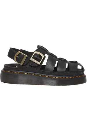 Dr. Martens Kožené sandály Wrenlie dámské, barva, na platformě, DM31524001