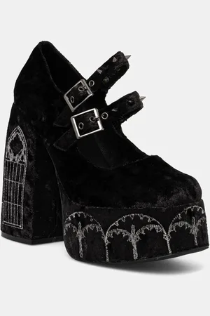 Koi Footwear Lodičky DPK-33 barva, na podpatku, Lady Menace Grunge Crushed Velvet