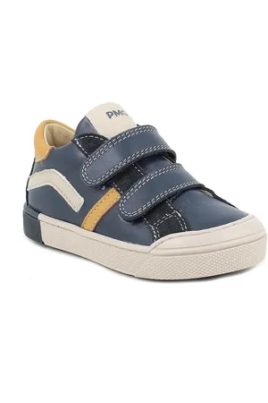 Primigi Dětské kožené sneakers boty tmavomodrá barva, PPF 79235